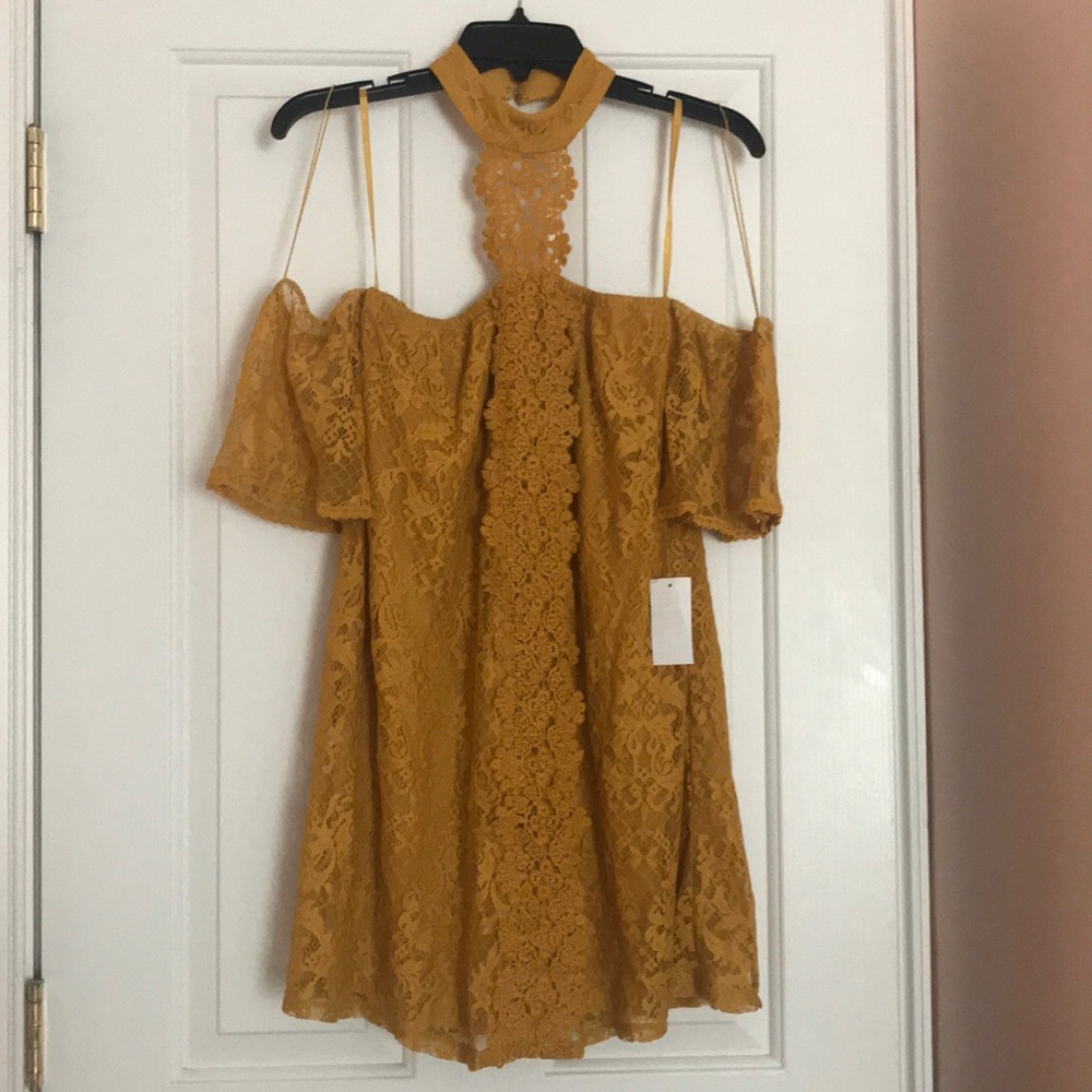 NWT Mustard Lace Dress